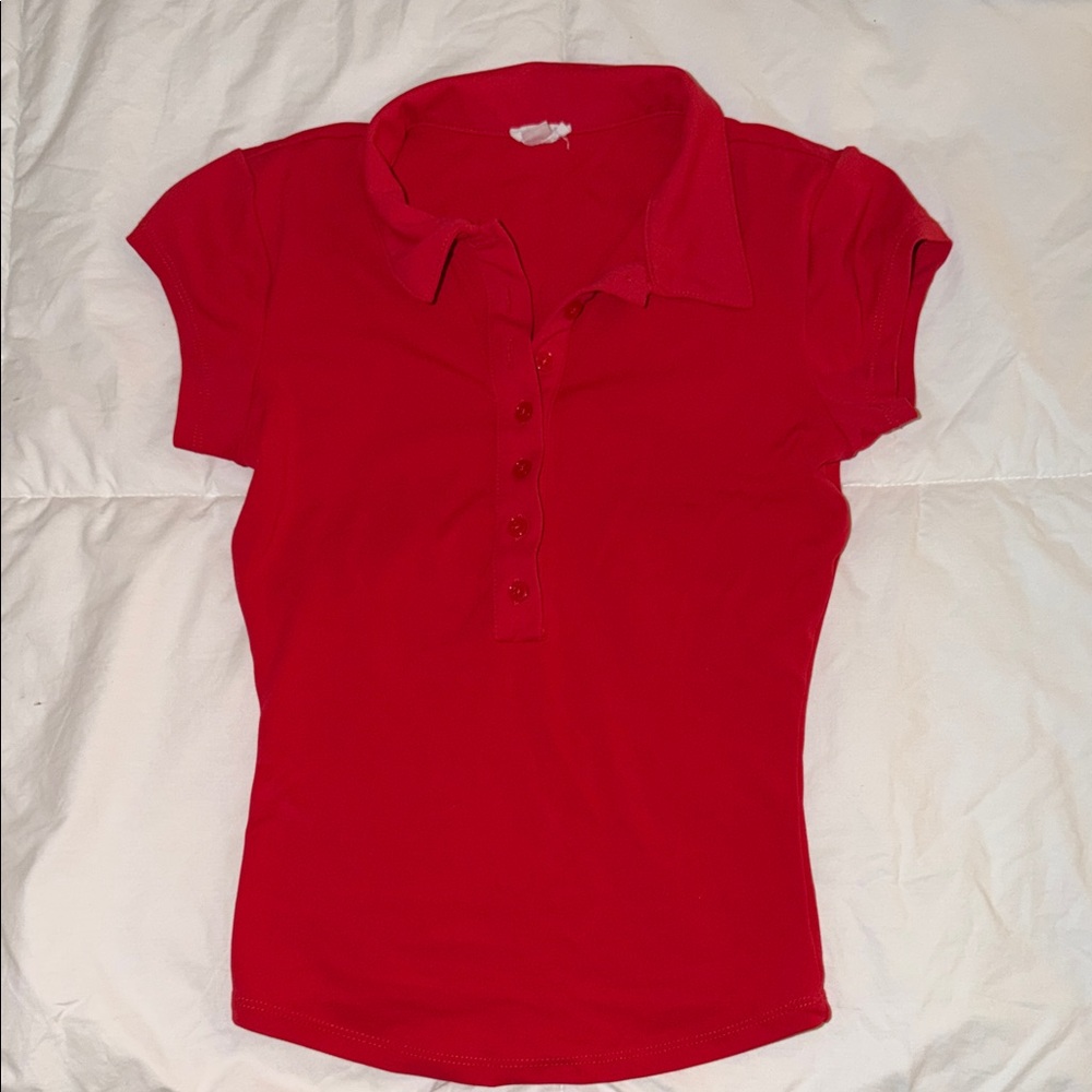 Garage Women's Red Button Down Shirt
